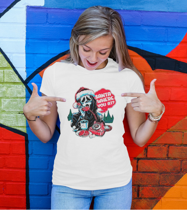 Ghost Face Santa Where You At? T-Shirt