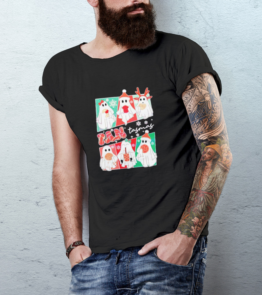 Pantasmas Ghost Christmas Santa Conchas Festive Fun T-Shirt