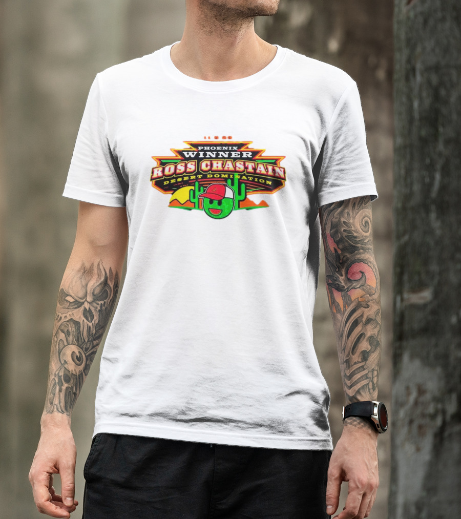 Phoenix Winner Ross Chastain Desert Domination 11.5.22 Cactus And Racing Helmet T-Shirt