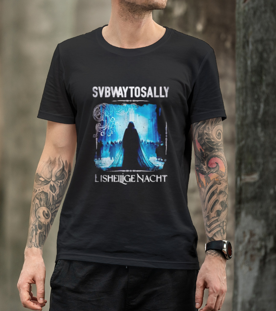Subway To Sally Eisheilige Nacht Gothic Concert Imagery Blue Silhouette Mystical T-Shirt
