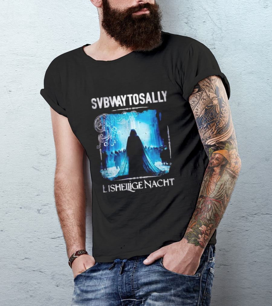 Subway To Sally Eisheilige Nacht Gothic Concert Imagery Blue Silhouette Mystical T-Shirt