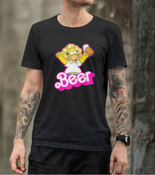 Beerbie Homer Simpson Beer Barbie T-Shirt