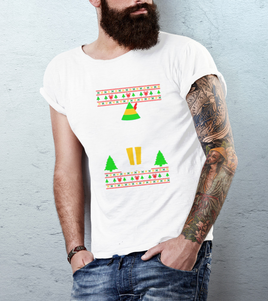 Cotton Headed Ninny Muggins Christmas Elf Hat Snowflakes Boots Trees T-Shirt