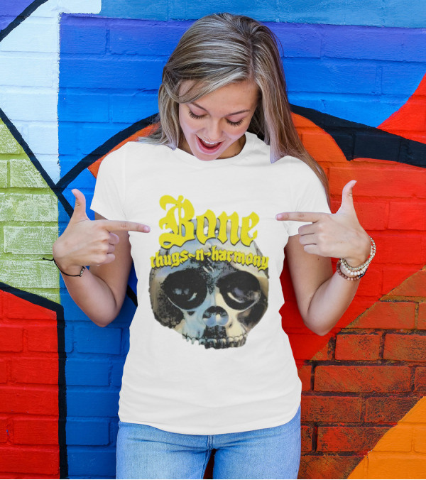 Los Angeles Lakers Bone Thugs-N-Harmony Thuggish Ruggish Skull T-Shirt