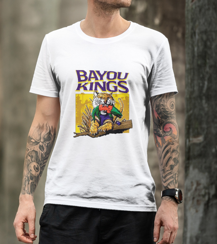 Bayou Kings LSU Tigers Vs. Florida Gators Tiger With Gator T-Shirt