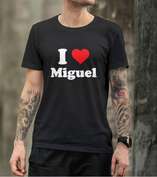 I Love Miguel Red Heart T-Shirt