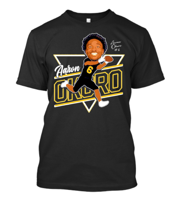Aaron Okoro #6 Briar Cliff University Football Cartoon Signature T-Shirt