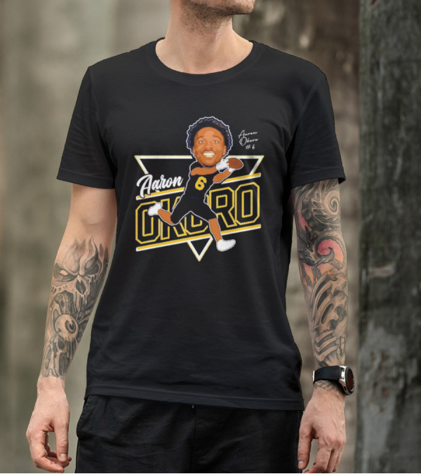 Aaron Okoro #6 Briar Cliff University Football Cartoon Signature T-Shirt
