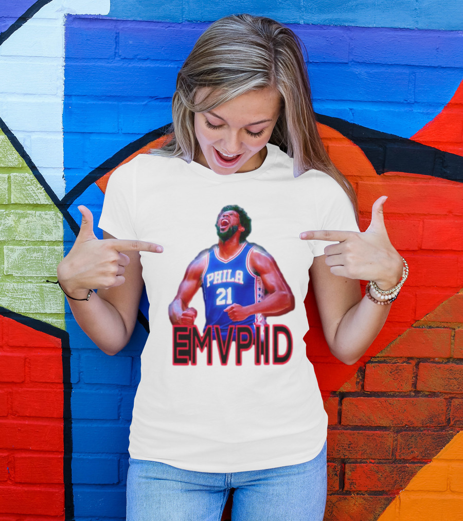 EMVPIID Joel Embiid Philadelphia 76ers Phila 21 T-Shirt