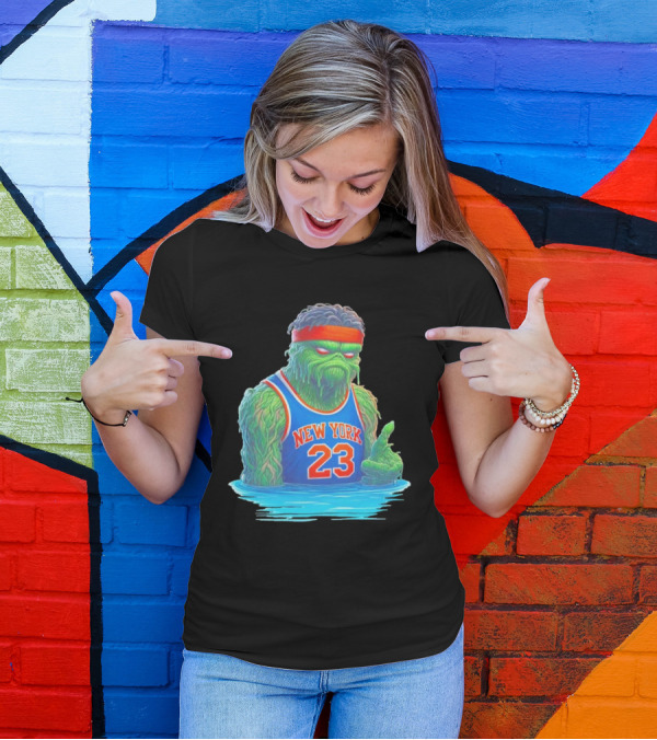 Mitchell Robinson New York Knicks Blockness Monster 23 Iconic Monster T-Shirt