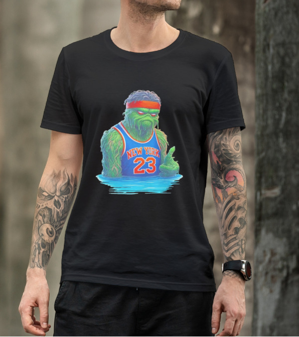 Mitchell Robinson New York Knicks Blockness Monster 23 Iconic Monster T-Shirt