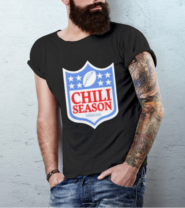 Chili Season MMXXIII Football Shield T-Shirt