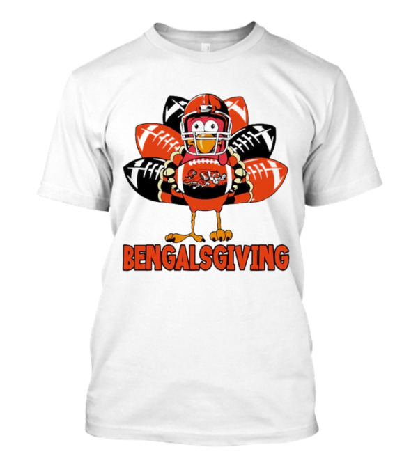 Bengalsgiving Cincinnati Bengals Thanksgiving Turkey Football T-Shirt