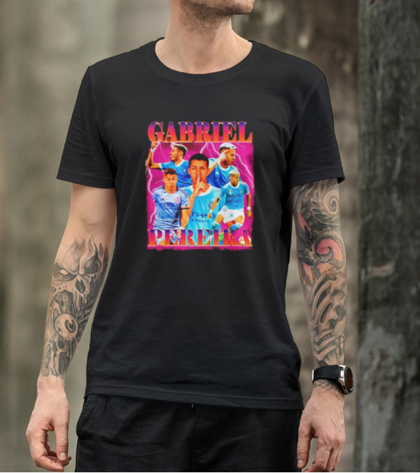 GABRIEL PEREIRA NYCFC Soccer Lightning Collage T-Shirt