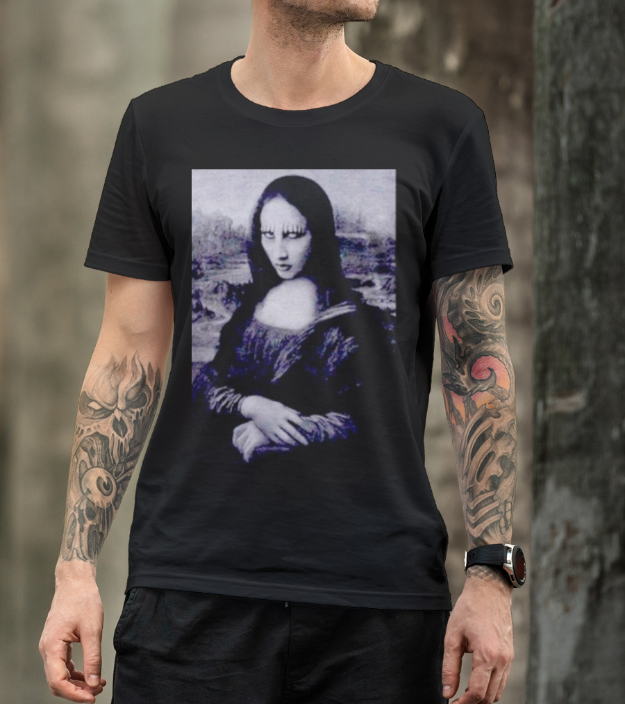 Mona Manson Gothic Pop Art Painting Fusion T-Shirt