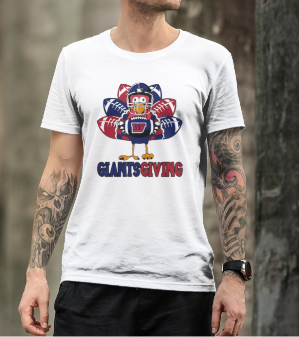 New York Giants Turkey Football Giantsgiving Thanksgiving T-Shirt