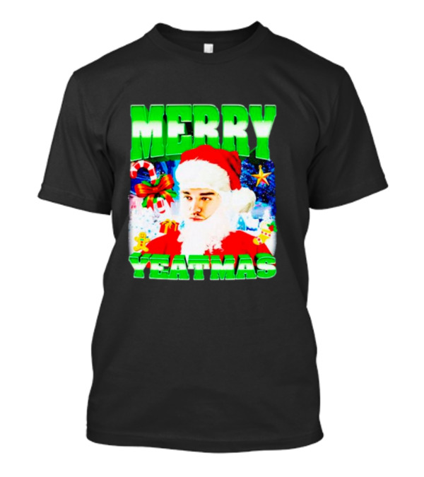 Rapper Yeat Santa Merry Yeatmas Funny Christmas Holiday T-Shirt
