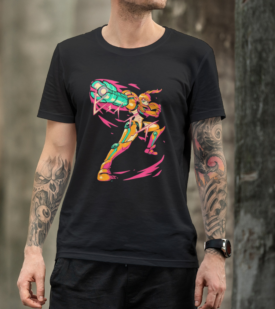 The Yetee Take Aim Metroid Samus Power Suit T-Shirt