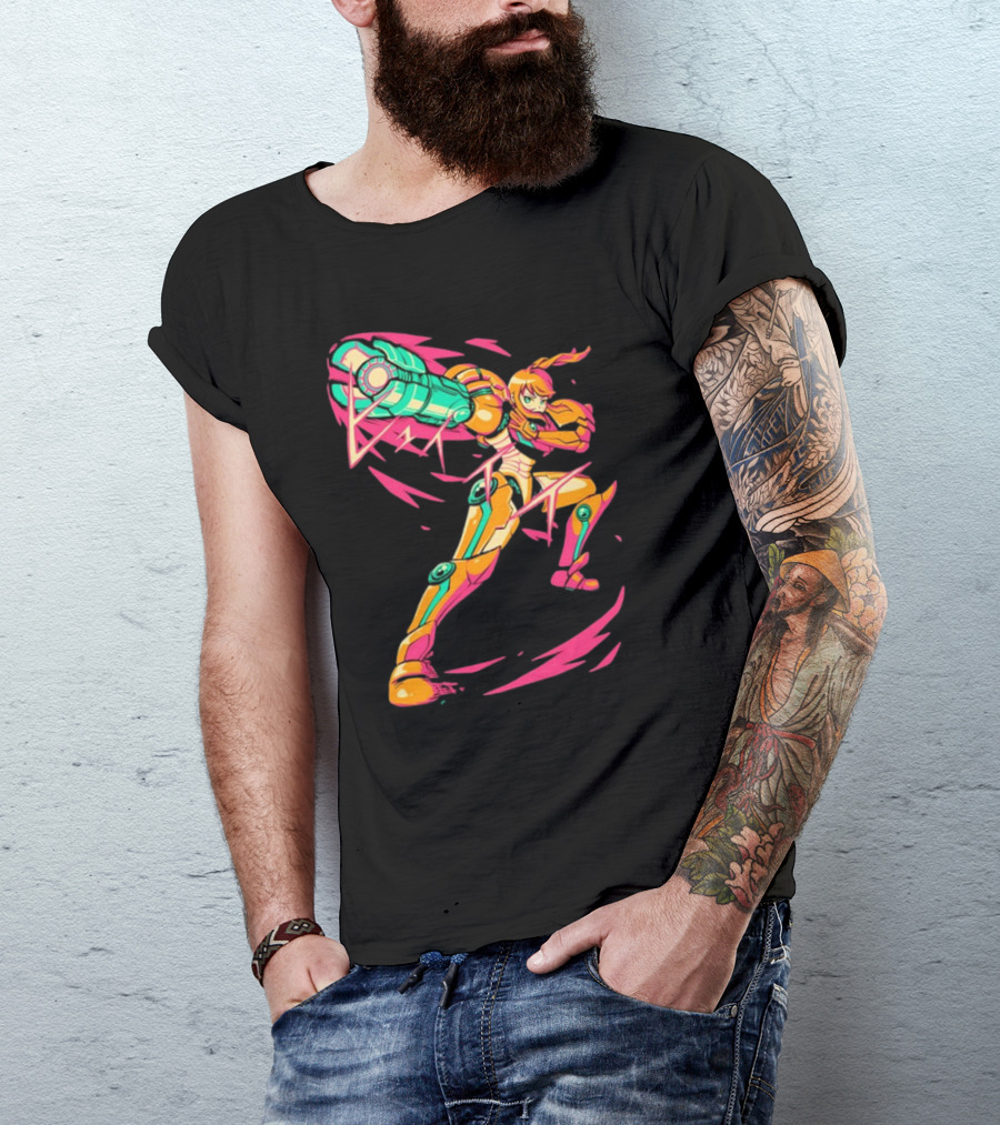 The Yetee Take Aim Metroid Samus Power Suit T-Shirt
