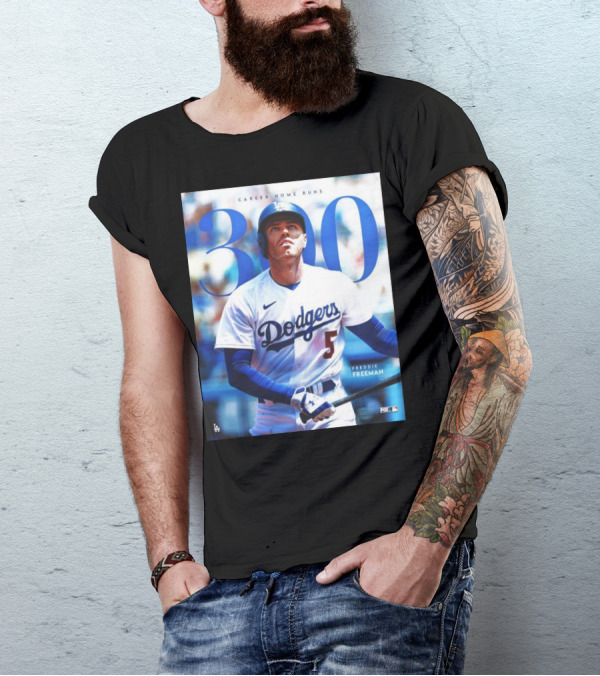300 Career Home Runs Freddie Freeman Dodgers MLB Fox LA T-Shirt