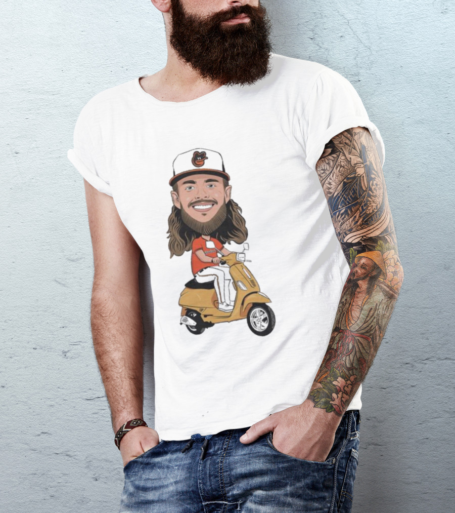 Baltimore Orioles Vespi Riding A Vespa Scooter T-Shirt