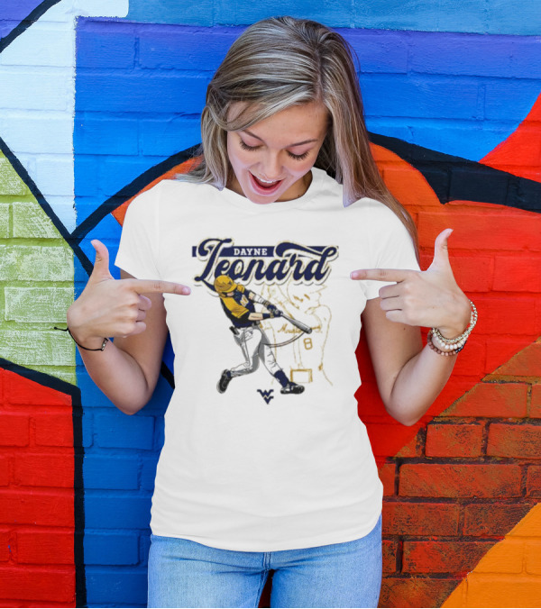 Dayne Leonard West Virginia University Baseball Player T-Shirt