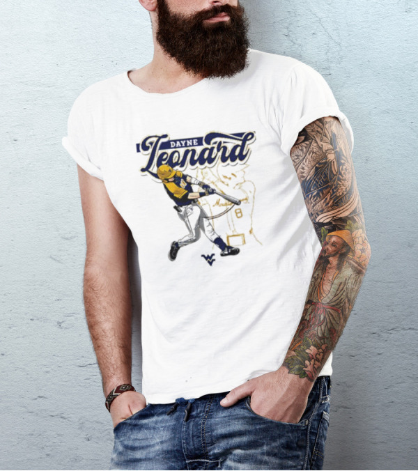 Dayne Leonard West Virginia University Baseball Player T-Shirt
