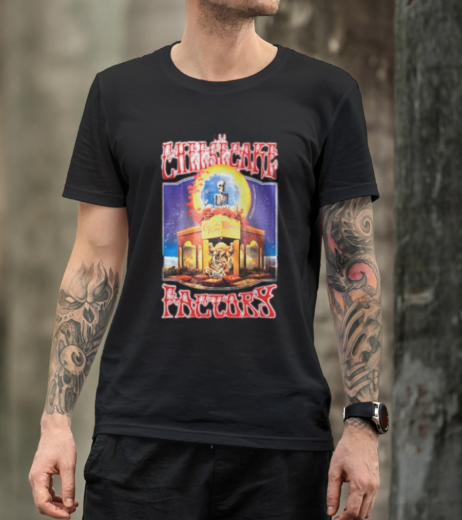 The Cheesecake Factory Grateful Dead Skeleton Cosmic Scene T-Shirt