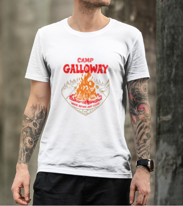 Camp Galloway When Nature Just Clicks 1985 Fire And Mountains T-Shirt