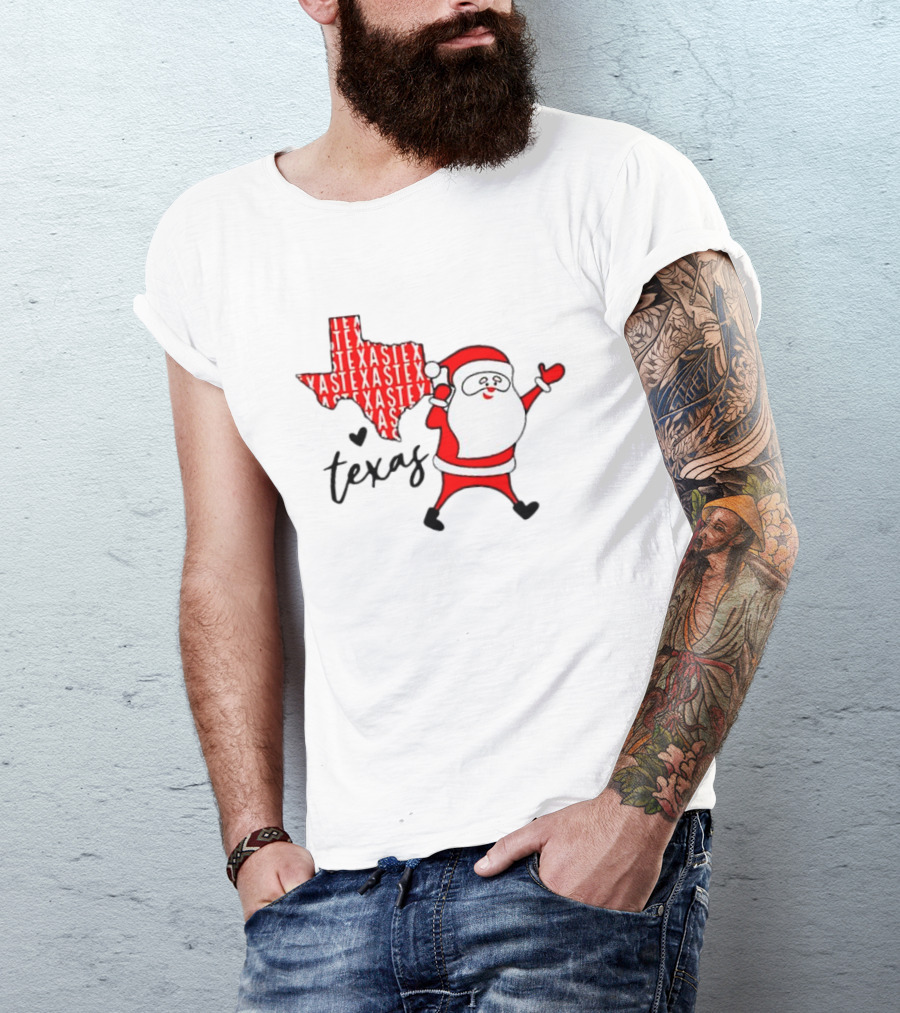 Texas Santa Claus Christmas Cheer T-Shirt