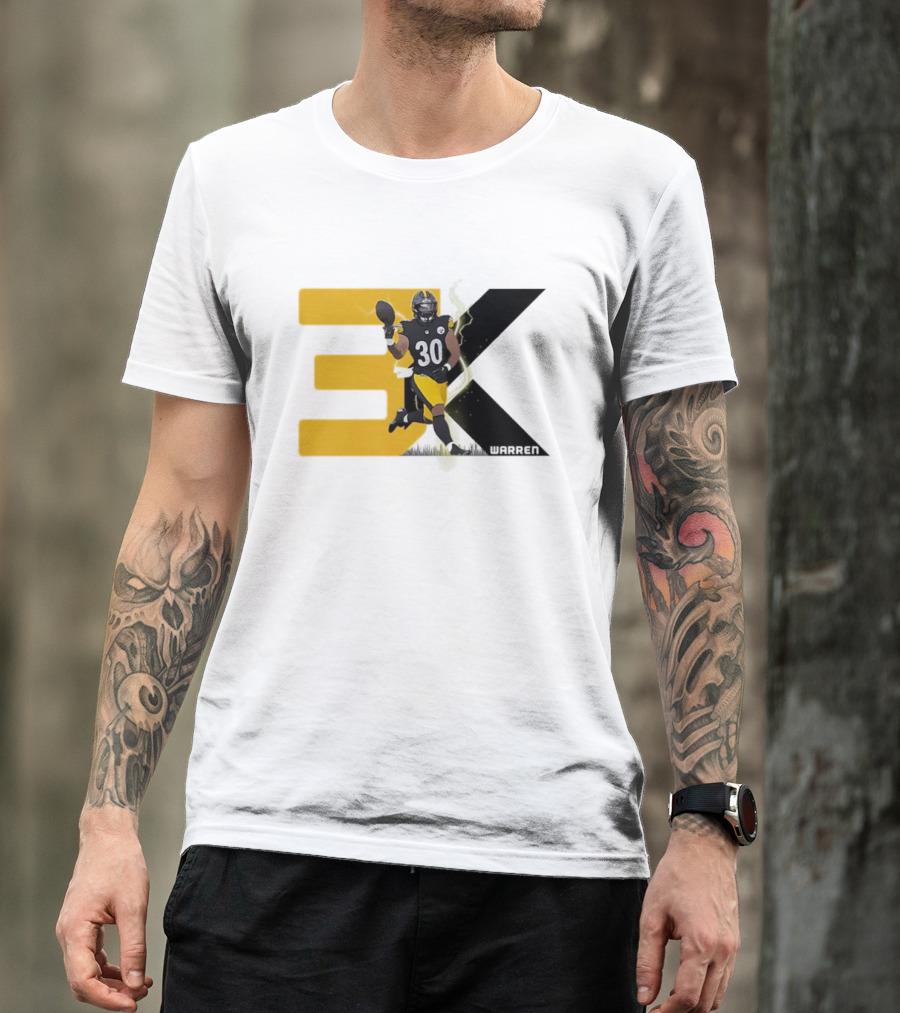 Jaylen Warren 3K 30 Pittsburgh Steelers T-Shirt