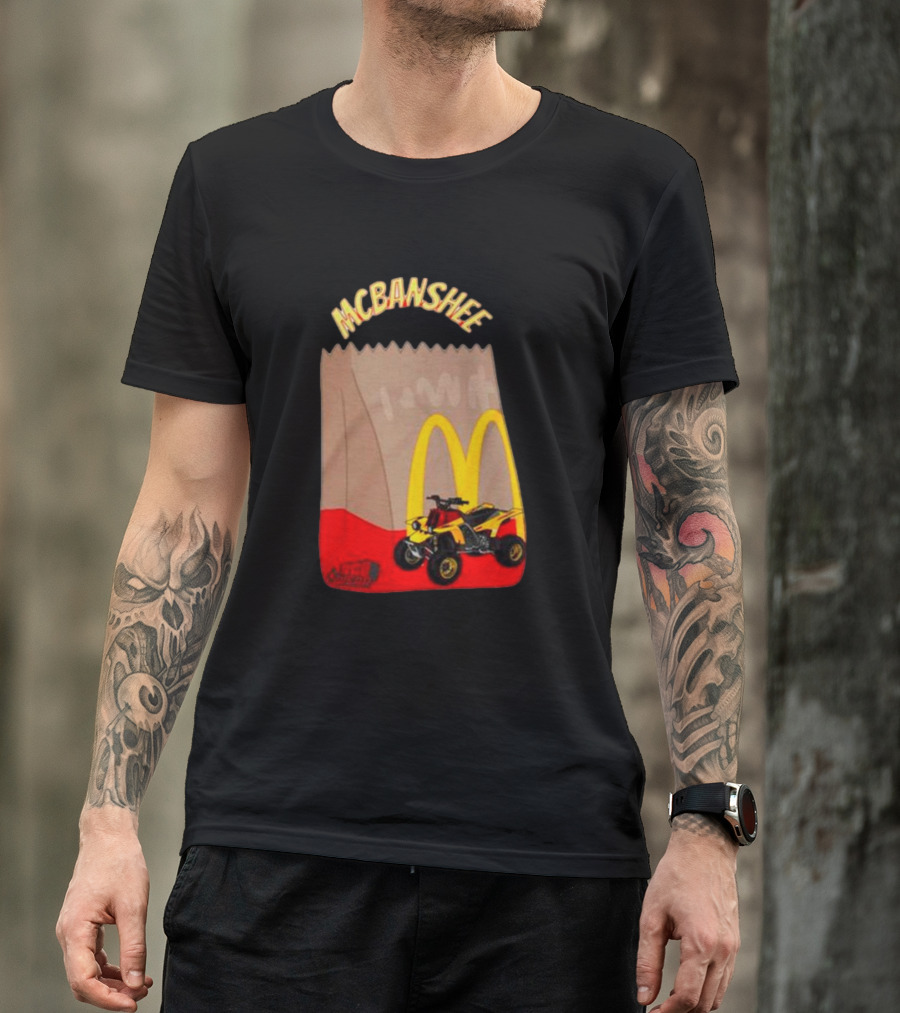 MCBANSHEE Logo Bag With Yellow Quad Bike And McDonald's Arches T-Shirt