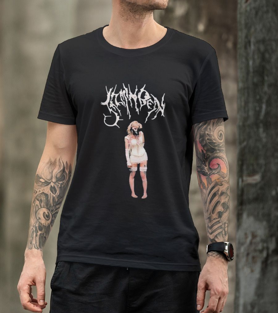 Jazmin Bean Distorted Logo With Grunge Style Doll-like Figure T-Shirt
