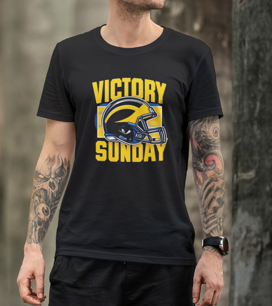 Victory Sunday Michigan Helmet T-Shirt