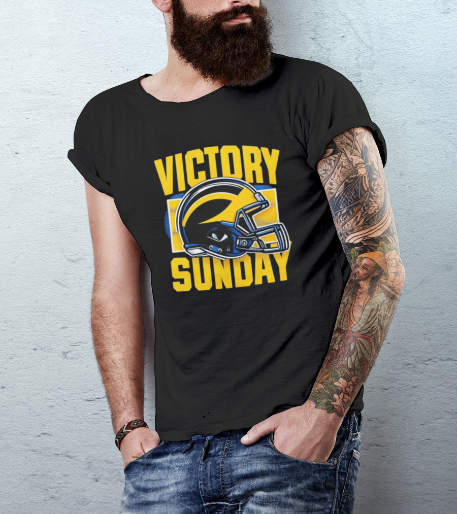 Victory Sunday Michigan Helmet T-Shirt