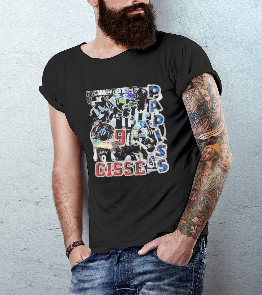 Newcastle United Papiss Cisse 9 Football Celebration Collage T-Shirt