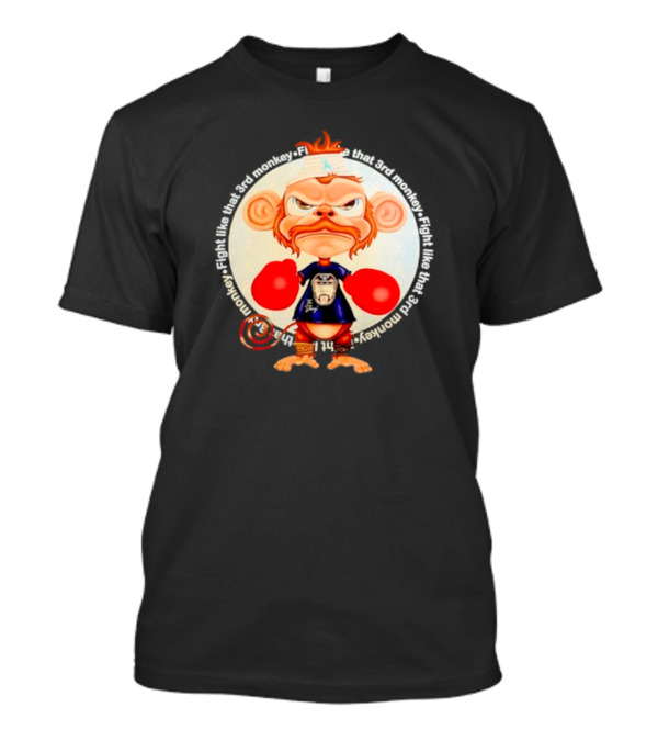Fight Like That 3rd Monkey Angry Boxing Character With Red Gloves And Orange Hair T-Shirt
