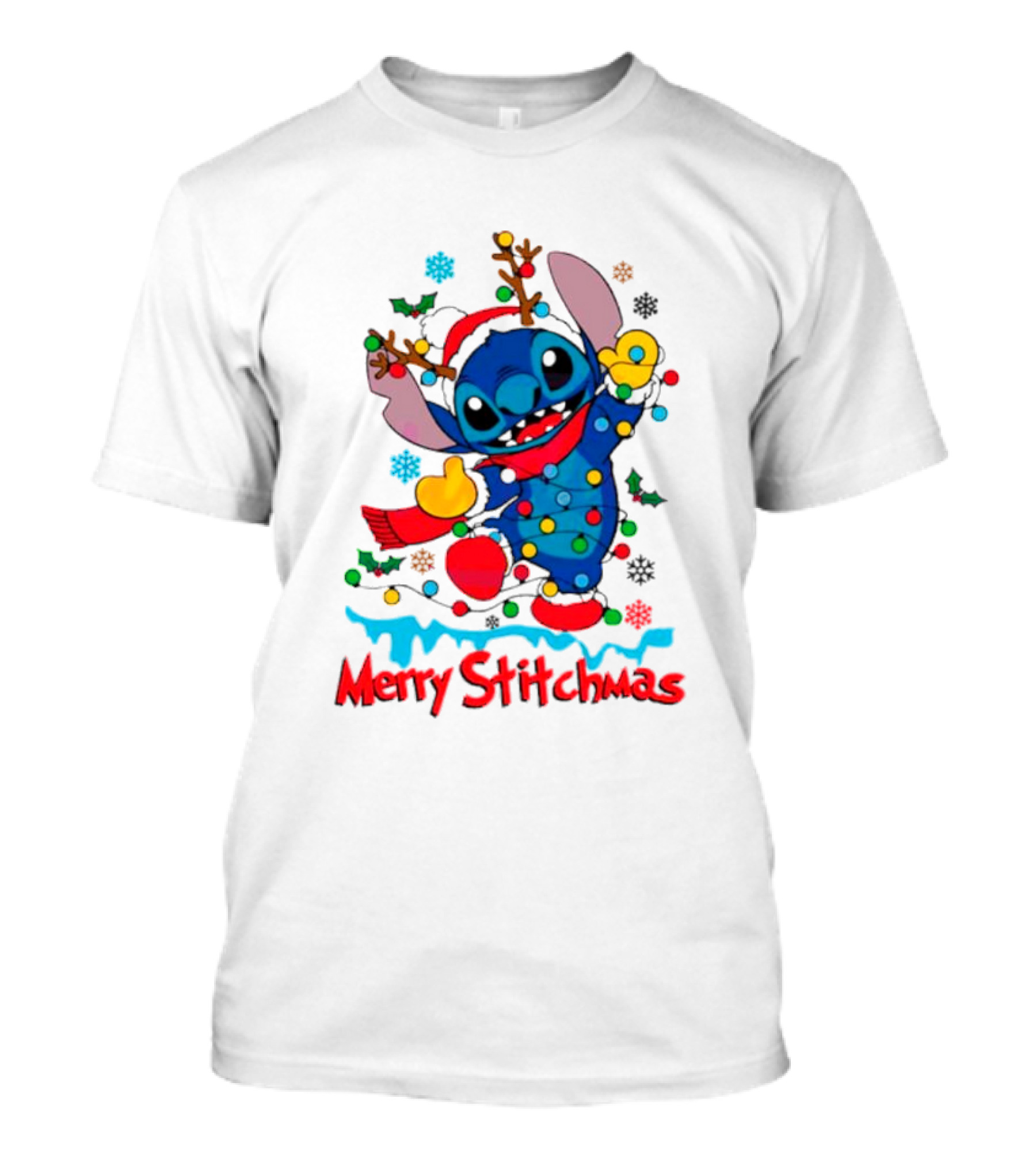 Merry Stitchmas Santa Merry Christmas Stitch T-Shirt