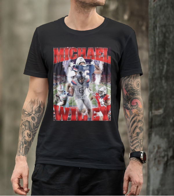 Michael Wiley Arizona Wildcats Football Dynamic On-Field Action T-Shirt