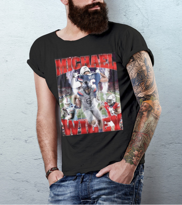 Michael Wiley Arizona Wildcats Football Dynamic On-Field Action T-Shirt