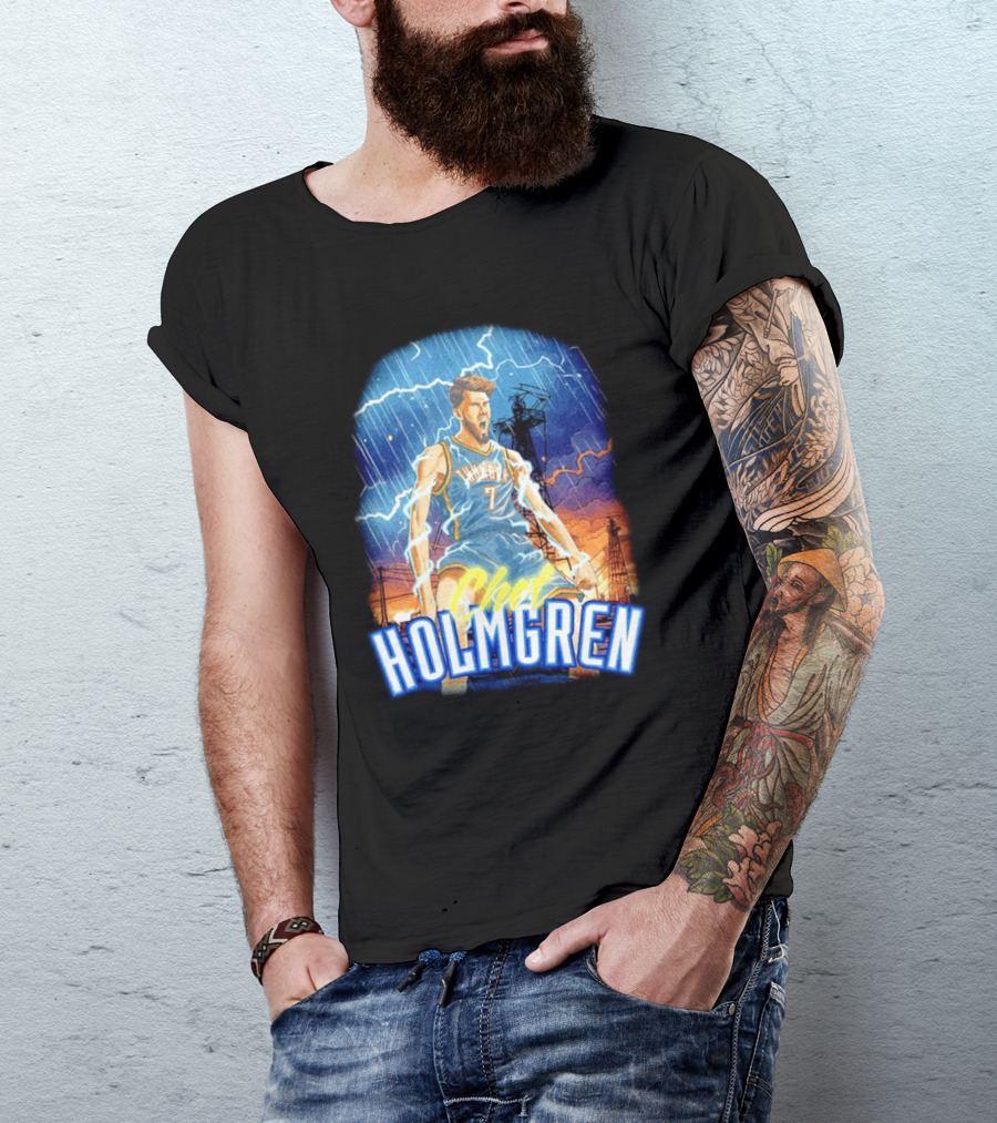 Chet Holmgren Thunder Basketball Storm Oklahoma City T-Shirt