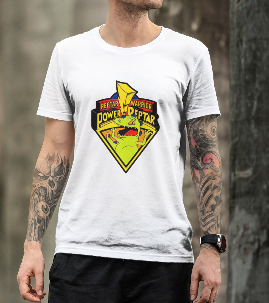 Reptar Warrior Power Peptar Rugrats Dinosaur Lightning Roar T-Shirt