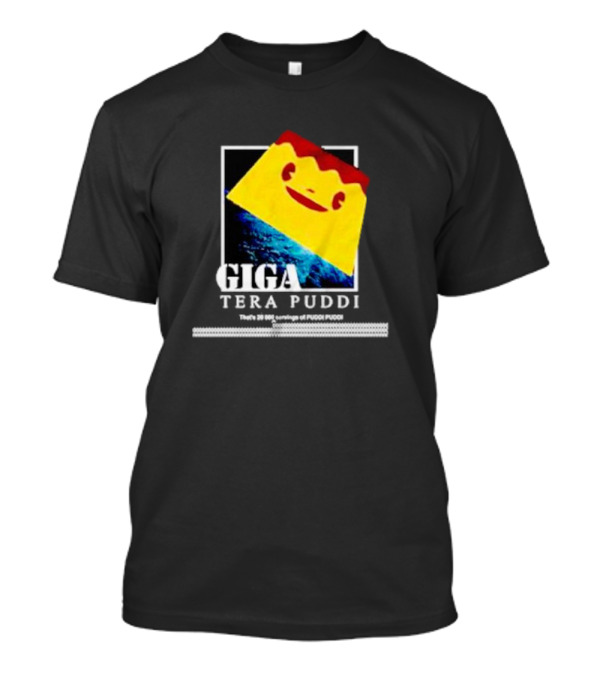 Giga Tera Puddi Earth Space Pudding Face T-Shirt