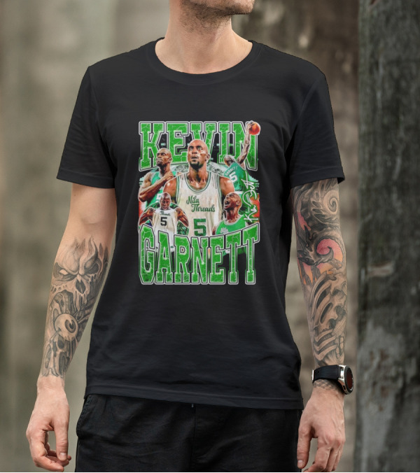 Kevin Garnett Boston Celtics Nila Threads Basketball Legend T-Shirt