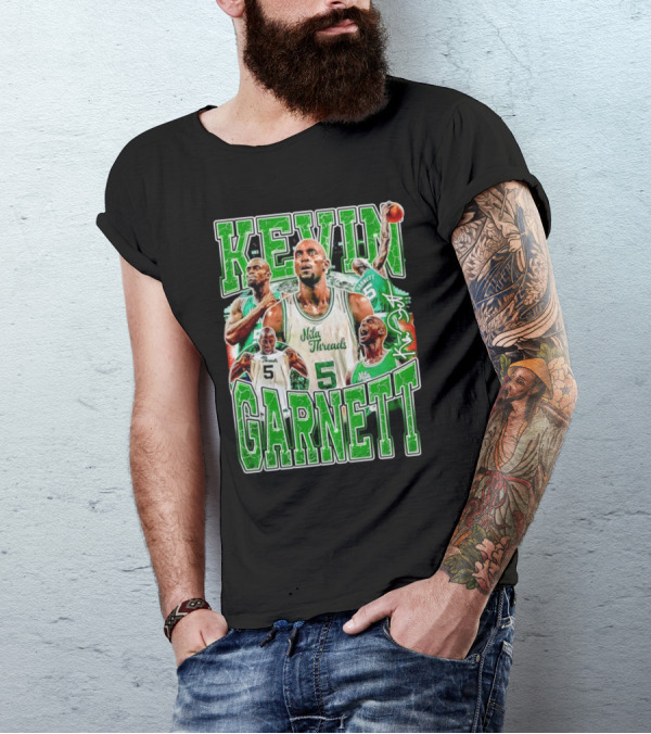 Kevin Garnett Boston Celtics Nila Threads Basketball Legend T-Shirt