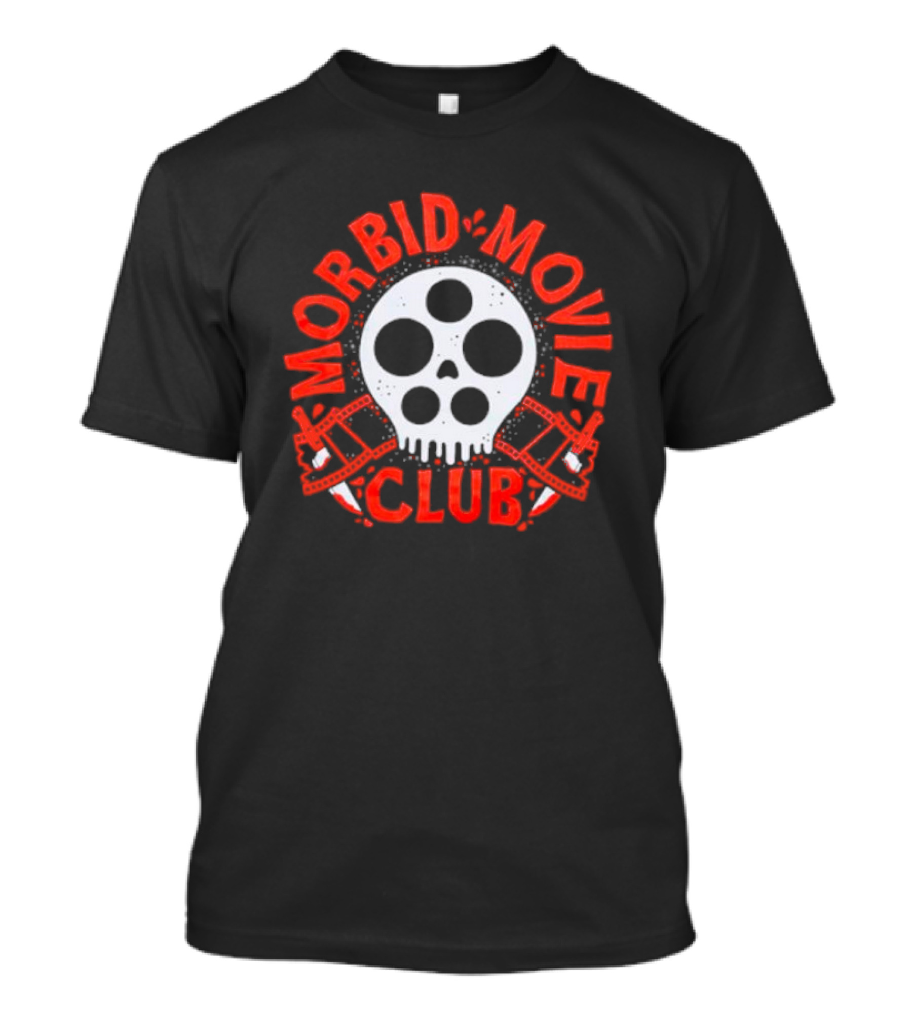 Morbid Movie Club Skull Film Reel Horror Aesthetic T-Shirt