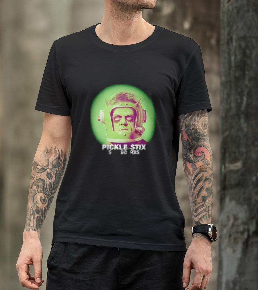 Pickle Stix Surfboards Spaceman Retro Sci-Fi Helmet T-Shirt