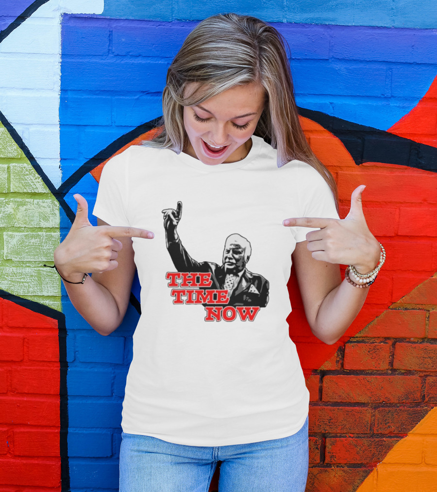 The Time Is Now Iconic Figure With Pointing Gesture T-Shirt