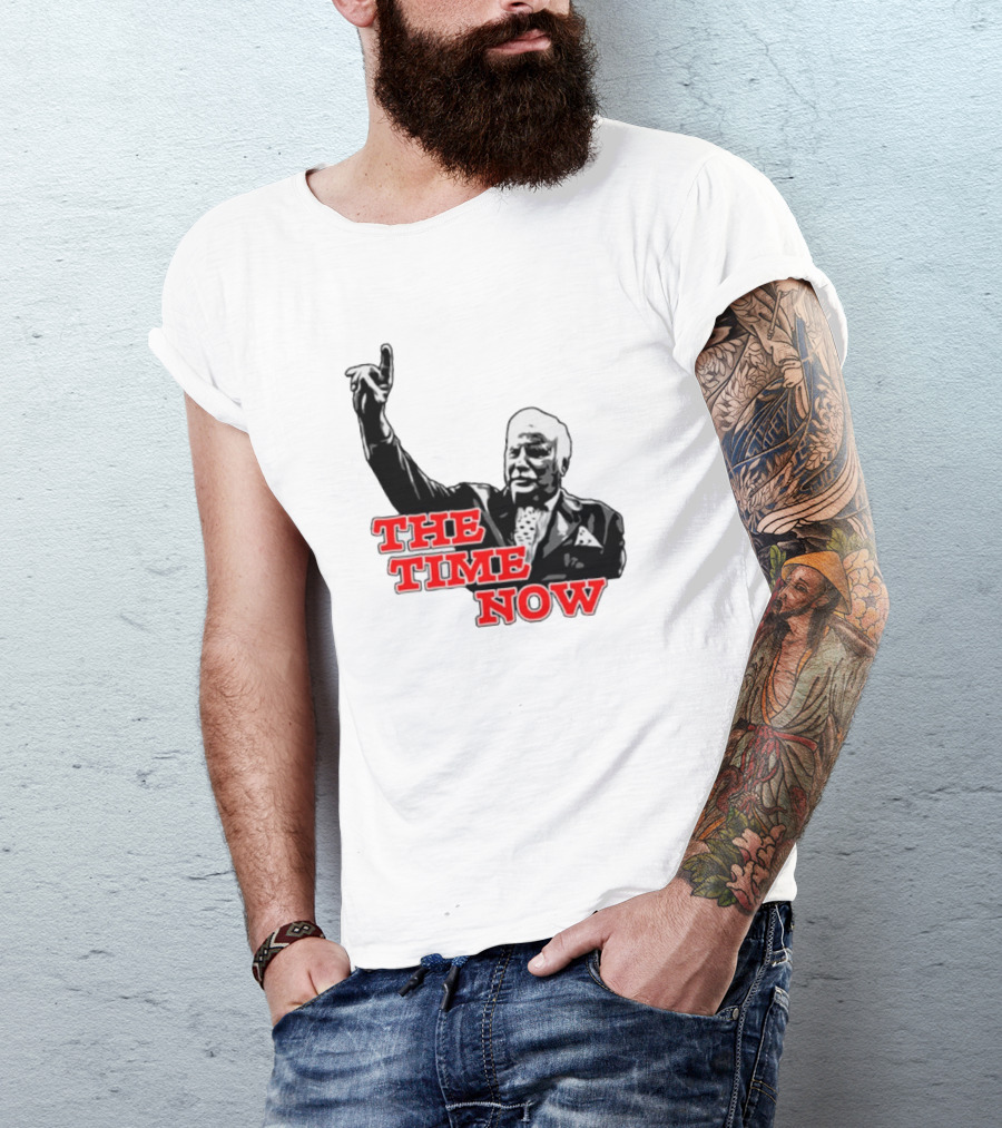 The Time Is Now Iconic Figure With Pointing Gesture T-Shirt