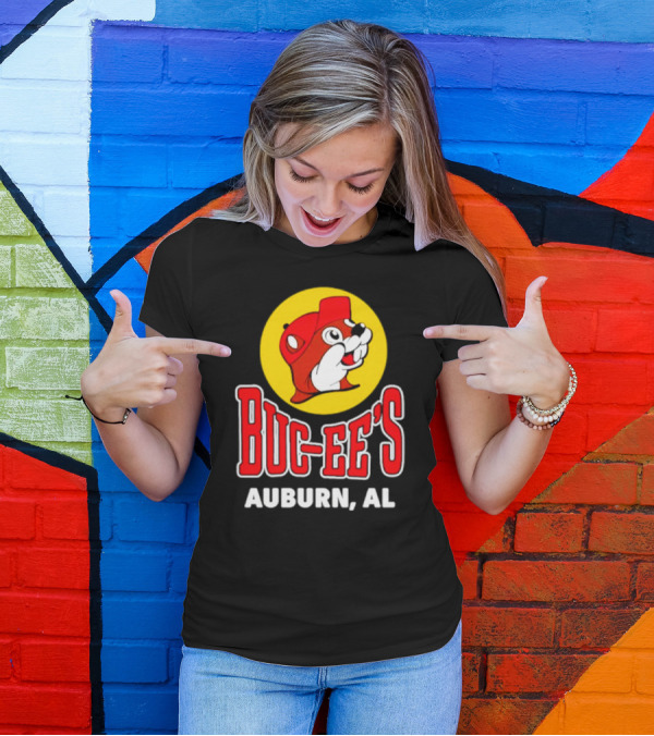 Buc-Ee's Auburn AL Logo With Cartoon Beaver Mascot T-Shirt